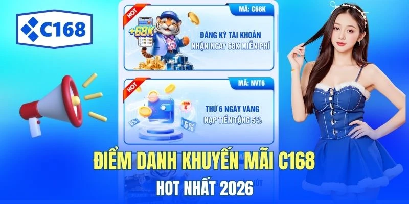 Điểm danh khuyến mãi C168 Hot nhất 2026